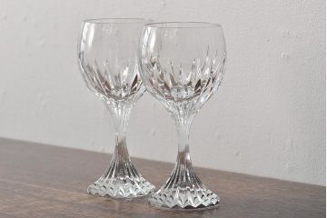 バカラ(Baccarat)　マッセナ　ワイングラス2客(フルレッドクリスタルガラス)(R-045762)