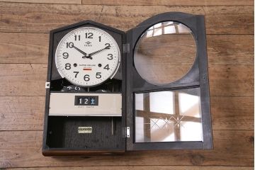 アンティーク時計　昭和初期　CITIZEN(シチズン)　30DAY　カレンダー付　ゼンマイ式　レトロモダンな壁掛け時計(振り子時計、柱時計)(R-045765)
