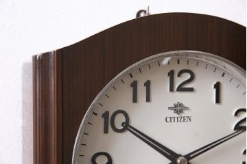 アンティーク時計　昭和初期　CITIZEN(シチズン)　30DAY　カレンダー付　ゼンマイ式　レトロモダンな壁掛け時計(振り子時計、柱時計)(R-045765)