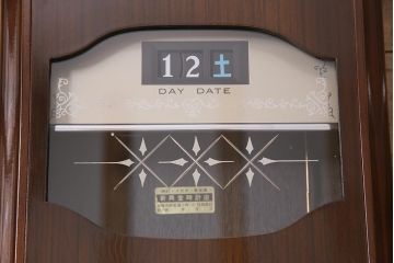 アンティーク時計　昭和初期　CITIZEN(シチズン)　30DAY　カレンダー付　ゼンマイ式　レトロモダンな壁掛け時計(振り子時計、柱時計)(R-045765)