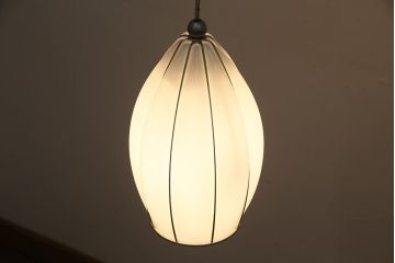 ヴィンテージ照明　フランスビンテージ　輸入品　吹きガラスのペンダントライト(吊り下げ照明、天井照明)(R-045766)