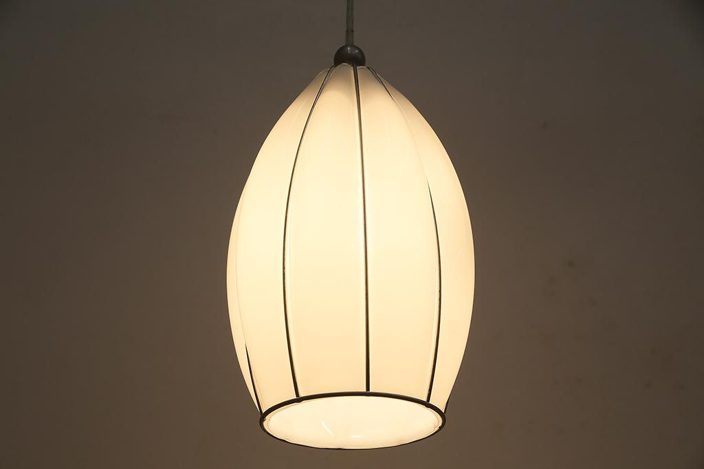 ヴィンテージ照明　フランスビンテージ　輸入品　吹きガラスのペンダントライト(吊り下げ照明、天井照明)(R-045766)