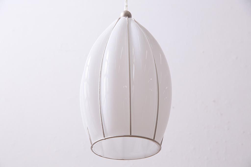 ヴィンテージ照明　フランスビンテージ　輸入品　吹きガラスのペンダントライト(吊り下げ照明、天井照明)(R-045766)