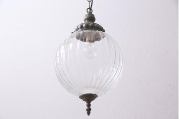 ヴィンテージ照明　フランスビンテージ　和洋折衷のお部屋にも合うペンダントライト(吊り下げ照明、天井照明)(R-045767)