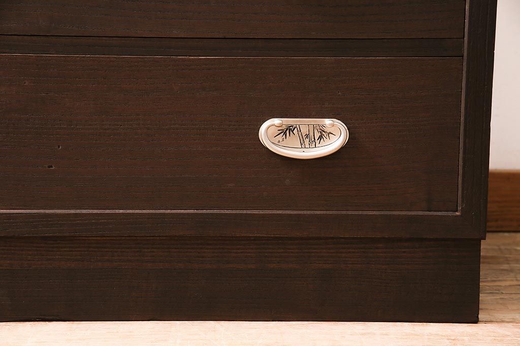 中古　伝統工芸品　吉田弘作　総桐材　大人の上品さ漂う加茂総桐箪笥(総桐たんす、加茂箪笥、衣装箪笥、引き出し)(R-045768)