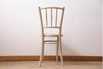 アンティーク家具　イギリスアンティーク　ペイント　優美なフォルムが魅力のベントウッドチェア(ダイニングチェア、椅子)(R-045770)