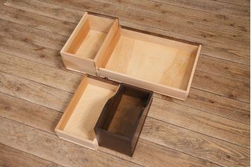中古　松本民芸家具　特注品　角型ミラー　高級感漂うクラシカルな佇まいが魅力のドレッサー(定価約34万円)(鏡台)(R-045772)