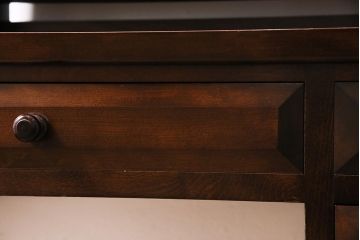 中古　松本民芸家具　特注品　角型ミラー　高級感漂うクラシカルな佇まいが魅力のドレッサー(定価約34万円)(鏡台)(R-045772)