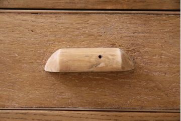 アンティーク家具　昭和初期　ストリップド(剥離)　栗材　素朴な温かみを感じる片袖デスク(片袖机、在宅ワーク、在宅用ワークデスク)(R-045774)