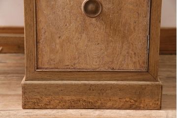アンティーク家具　昭和初期　ストリップド(剥離)　栗材　素朴な温かみを感じる片袖デスク(片袖机、在宅ワーク、在宅用ワークデスク)(R-045774)