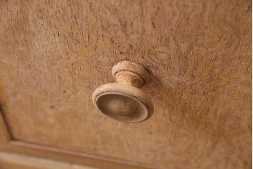 アンティーク家具　昭和初期　ストリップド(剥離)　栗材　素朴な温かみを感じる片袖デスク(片袖机、在宅ワーク、在宅用ワークデスク)(R-045774)