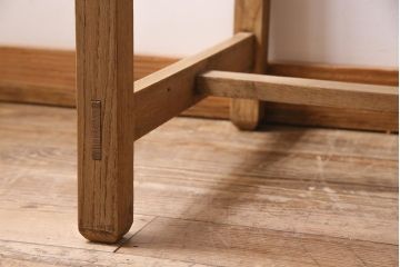 アンティーク家具　昭和初期　ストリップド(剥離)　栗材　素朴な温かみを感じる片袖デスク(片袖机、在宅ワーク、在宅用ワークデスク)(R-045774)