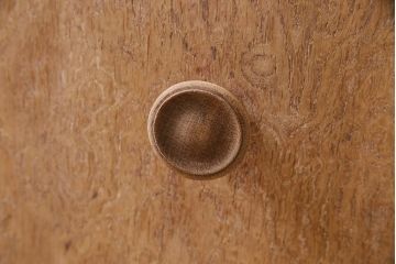 アンティーク家具　昭和初期　ストリップド(剥離)　栗材　素朴な温かみを感じる片袖デスク(片袖机、在宅ワーク、在宅用ワークデスク)(R-045774)