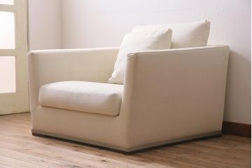 中古　B&B Itaria　Maxalto　APTA　ゆったりとした座り心地のモダンな一人掛けソファ(シングル、1Pソファ、アームソファ)(R-045775)