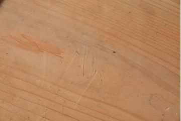 アンティーク家具　昭和初期　ストリップド(剥離)　ヒノキ材　明るい木色がさわやかな文机(ローテーブル)(R-045777)