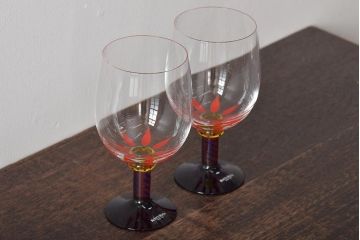北欧　KOSTA　BODA(コスタボダ)　ワイングラス2客(R-045780)