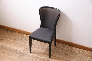 ヴィンテージ家具　ドイツ　WK WOHNEN　黒を基調としたモダンなデザインのチェア(ダイニングチェア、ビンテージ)(R-045794)