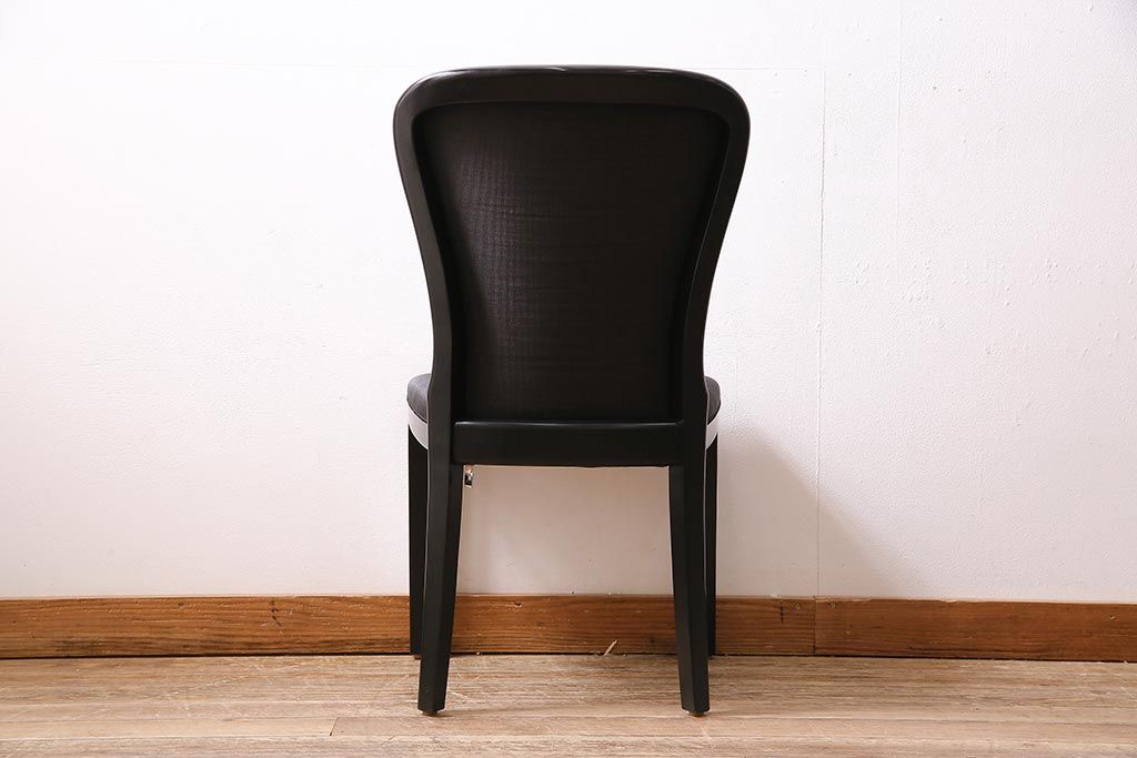 ヴィンテージ家具　ドイツ　WK WOHNEN　黒を基調としたモダンなデザインのチェア(ダイニングチェア、ビンテージ)(R-045794)