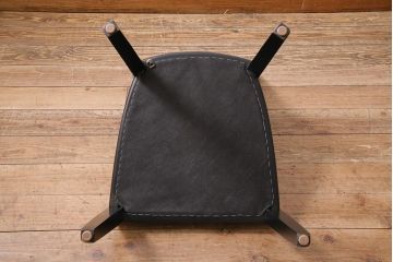 ヴィンテージ家具　ドイツ　WK WOHNEN　黒を基調としたモダンなデザインのチェア(ダイニングチェア、ビンテージ)(R-045794)