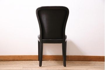ヴィンテージ家具　ドイツ　WK WOHNEN　黒を基調としたモダンなデザインのチェア(ダイニングチェア、ビンテージ)(R-045795)
