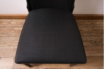 ヴィンテージ家具　ドイツ　WK WOHNEN　黒を基調としたモダンなデザインのチェア(ダイニングチェア、ビンテージ)(R-045796)