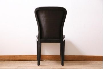 ヴィンテージ家具　ドイツ　WK WOHNEN　黒を基調としたモダンなデザインのチェア(ダイニングチェア、ビンテージ)(R-045796)