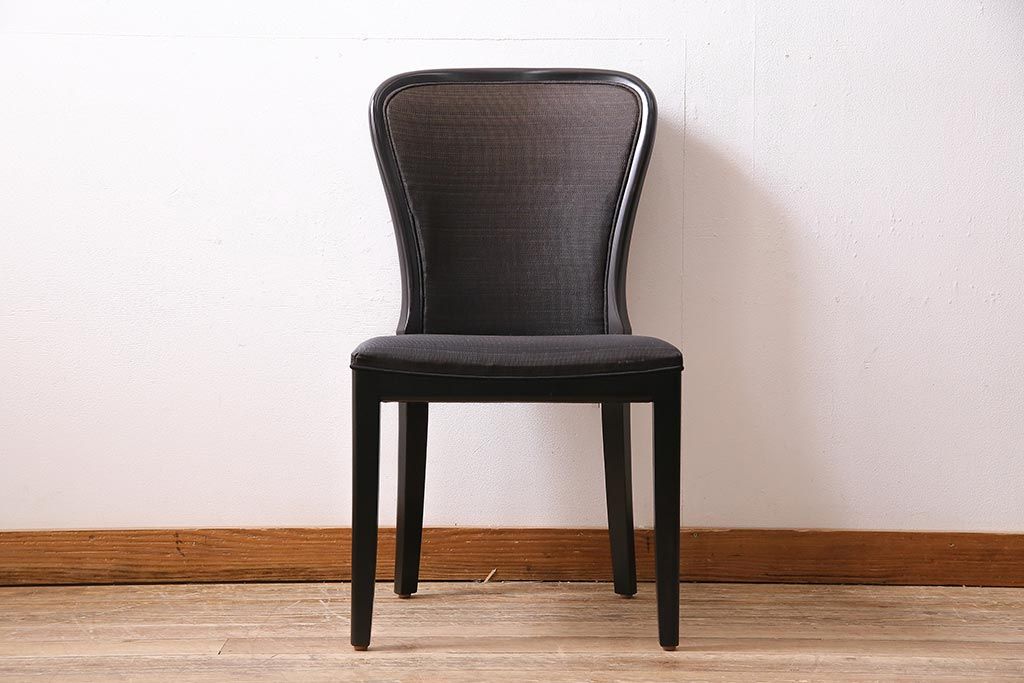 ヴィンテージ家具　ドイツ　WK WOHNEN　黒を基調としたモダンなデザインのチェア(ダイニングチェア、ビンテージ)(R-045799)