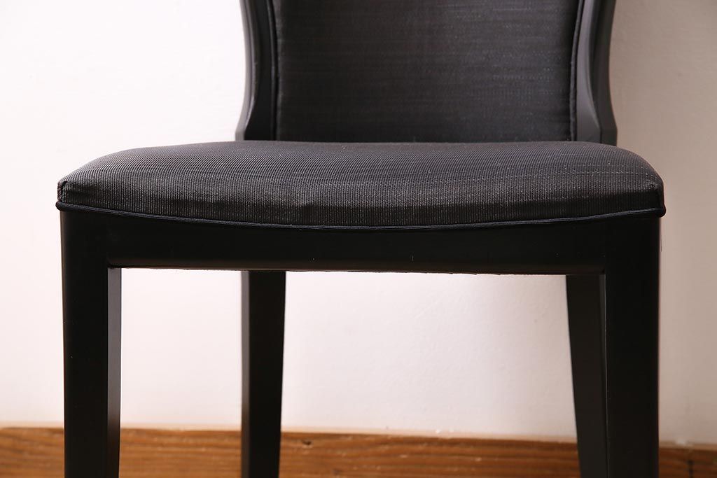 ヴィンテージ家具　ドイツ　WK WOHNEN　黒を基調としたモダンなデザインのチェア(ダイニングチェア、ビンテージ)(R-045799)