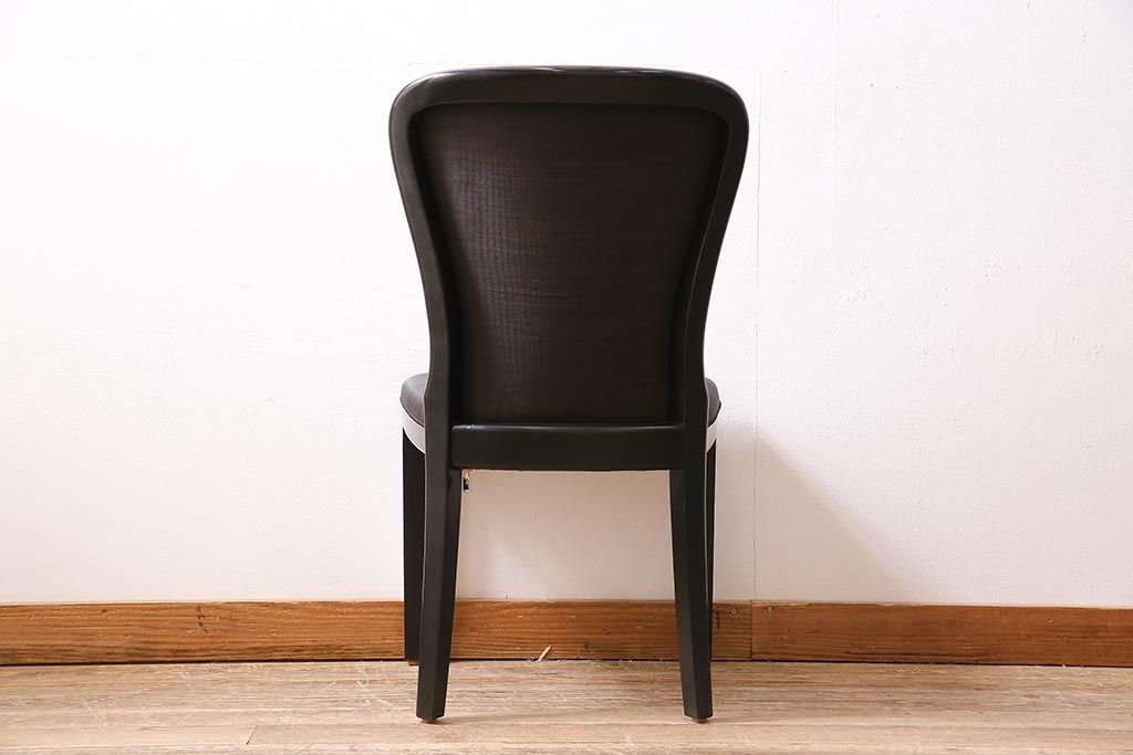ヴィンテージ家具　ドイツ　WK WOHNEN　黒を基調としたモダンなデザインのチェア(ダイニングチェア、ビンテージ)(R-045799)
