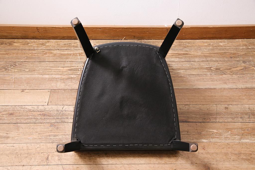 ヴィンテージ家具　ドイツ　WK WOHNEN　黒を基調としたモダンなデザインのチェア(ダイニングチェア、ビンテージ)(R-045799)