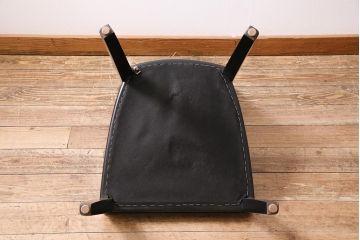 ヴィンテージ家具　ドイツ　WK WOHNEN　黒を基調としたモダンなデザインのチェア(ダイニングチェア、ビンテージ)(R-045799)