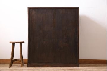 中古　民芸家具　赤みがかった木肌が上品な戸棚(茶棚、水屋箪笥、松本民芸家具)(R-045801)