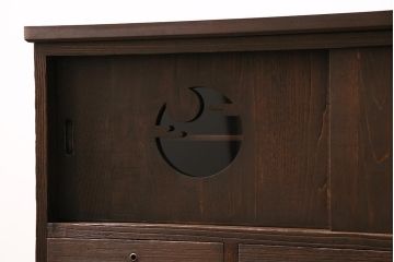 ラフジュ工房オリジナル　古箪笥リメイク　月見うさぎが愛らしい脚付きローボード(テレビ台、テレビボード)(R-045802)