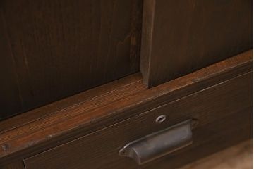 ラフジュ工房オリジナル　古箪笥リメイク　月見うさぎが愛らしい脚付きローボード(テレビ台、テレビボード)(R-045802)