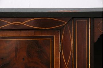 アンティーク家具　イギリスアンティーク　マホガニー材　内部まで意匠が凝っているおしゃれなライティングビューロー(簿記机、在宅ワーク、在宅用ワークデスク)(R-045806)