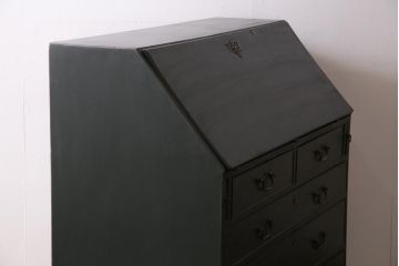 アンティーク家具　イギリスアンティーク　マホガニー材　内部まで意匠が凝っているおしゃれなライティングビューロー(簿記机、在宅ワーク、在宅用ワークデスク)(R-045806)