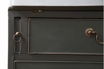 アンティーク家具　イギリスアンティーク　マホガニー材　内部まで意匠が凝っているおしゃれなライティングビューロー(簿記机、在宅ワーク、在宅用ワークデスク)(R-045806)