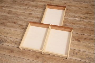 ヴィンテージ家具　北欧ビンテージ　チーク材・ビーチ材　すっきりとしたデザインのデスク(ワークデスク、机、在宅ワーク、在宅用)(R-045807)