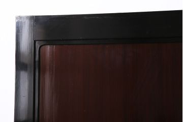 アンティーク建具　最高級　石川県産　総漆塗り　浮造り仕上げ　品格を感じる帯戸2枚セット(板戸、引き戸、建具)(R-045808)