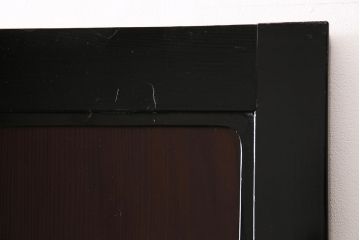 アンティーク建具　最高級　石川県産　総漆塗り　浮造り仕上げ　品格を感じる帯戸2枚セット(板戸、引き戸、建具)(R-045808)