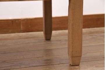 アンティーク家具　昭和初期　ストリップド(剥離)　栗材・天板突き板　ナチュラルな木肌が魅力の文机(ローテーブル)(R-045811)
