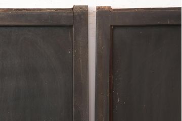 アンティーク建具　明治期　古い木の風合いが魅力のシンプルな板戸4枚セット(帯戸、引き戸)(R-045834)