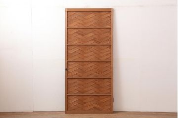 アンティーク建具　矢羽根網代　和風の空間づくりにおすすめの木製ドア(扉、建具)(R-045835)