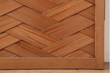 アンティーク建具　矢羽根網代　和風の空間づくりにおすすめの木製ドア(扉、建具)(R-045835)