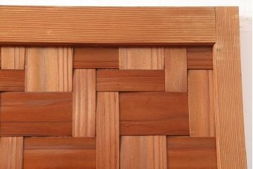 アンティーク建具　親子石畳網代　和風の空間づくりにおすすめの木製ドア(扉、建具)(R-045836)