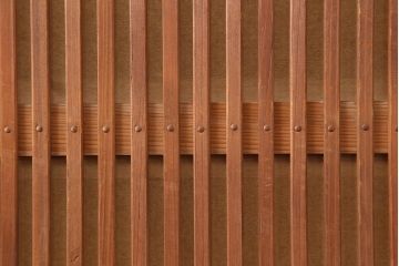アンティーク建具　昭和中期　裏障子付き　和風スタイルにおすすめな帯格子戸4枚セット(障子戸、引き戸、建具)(R-045837)