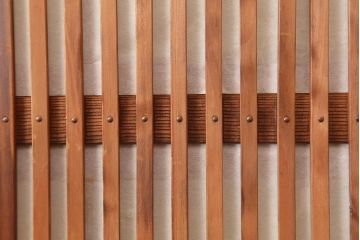 アンティーク建具　昭和中期　裏障子付き　和風スタイルにおすすめな帯格子戸4枚セット(障子戸、引き戸、建具)(R-045838)