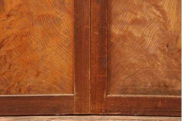 レトロ建具　昭和中期　鏡板一枚板　風情が感じられる組子帯戸4枚セット(引き戸、帯戸)(R-045841)