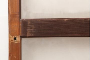 レトロ建具　昭和中期　シンプルなデザインで合わせやすいガラス戸2枚セット(引き戸)(R-045843)