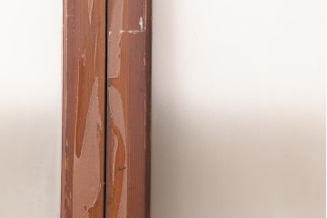 レトロ建具　昭和中期　シンプルなデザインで合わせやすいガラス戸2枚セット(引き戸)(R-045843)